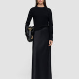 Isaak Long Silk Satin Skirt