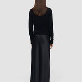 Isaak Long Silk Satin Skirt