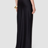 Black Isaak Long Silk Satin Skirt - Joseph