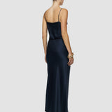 Isaak Long Silk Satin Skirt