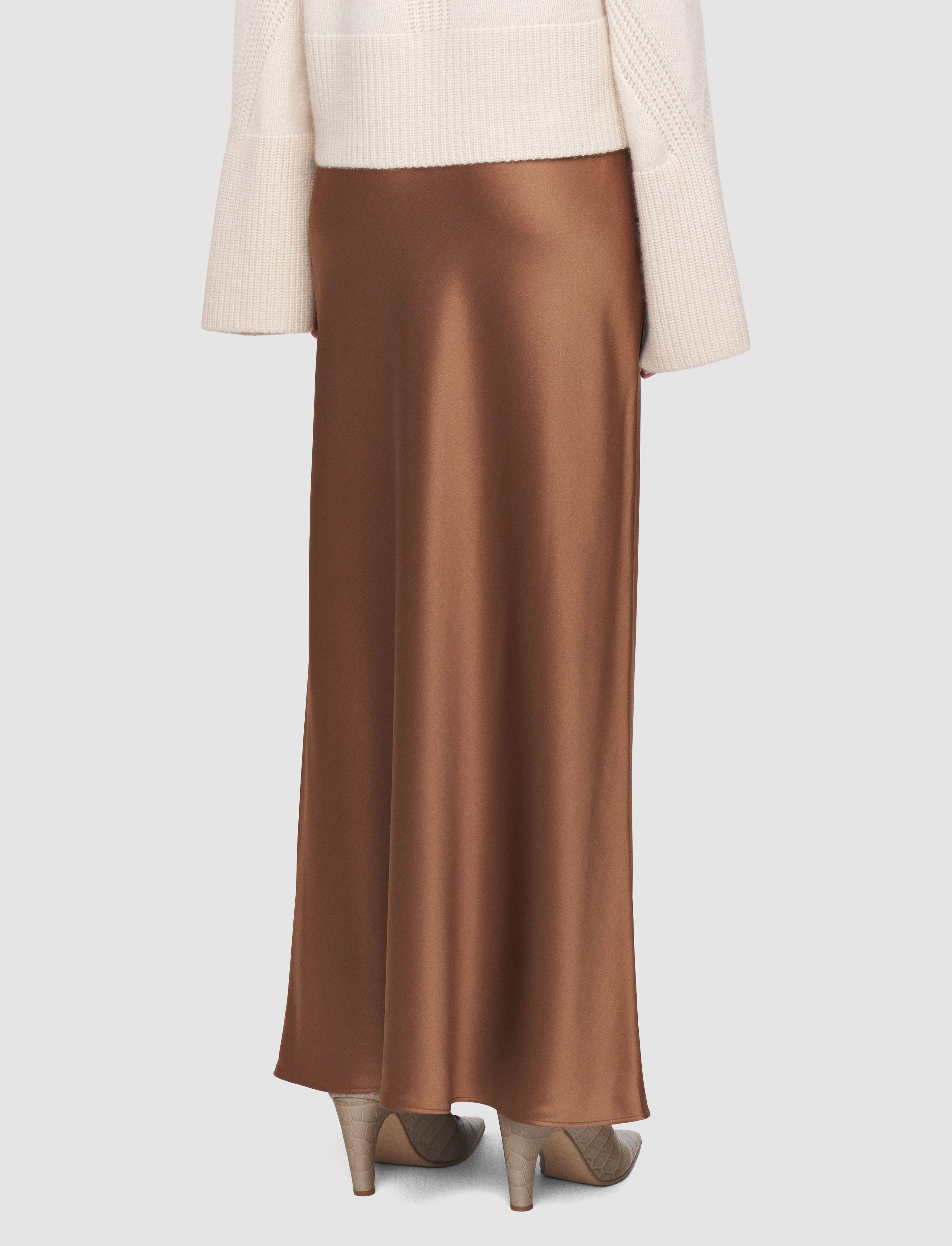 brown-isaak-long-silk-satin-skirt-JOSEPH