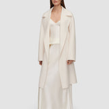 White Isaak Long Silk Satin Skirt - Joseph
