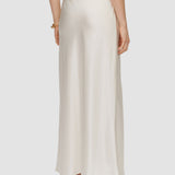 White Isaak Long Silk Satin Skirt - Joseph