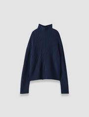 Blue Isabel Soft Wool Rib Jumper - Joseph