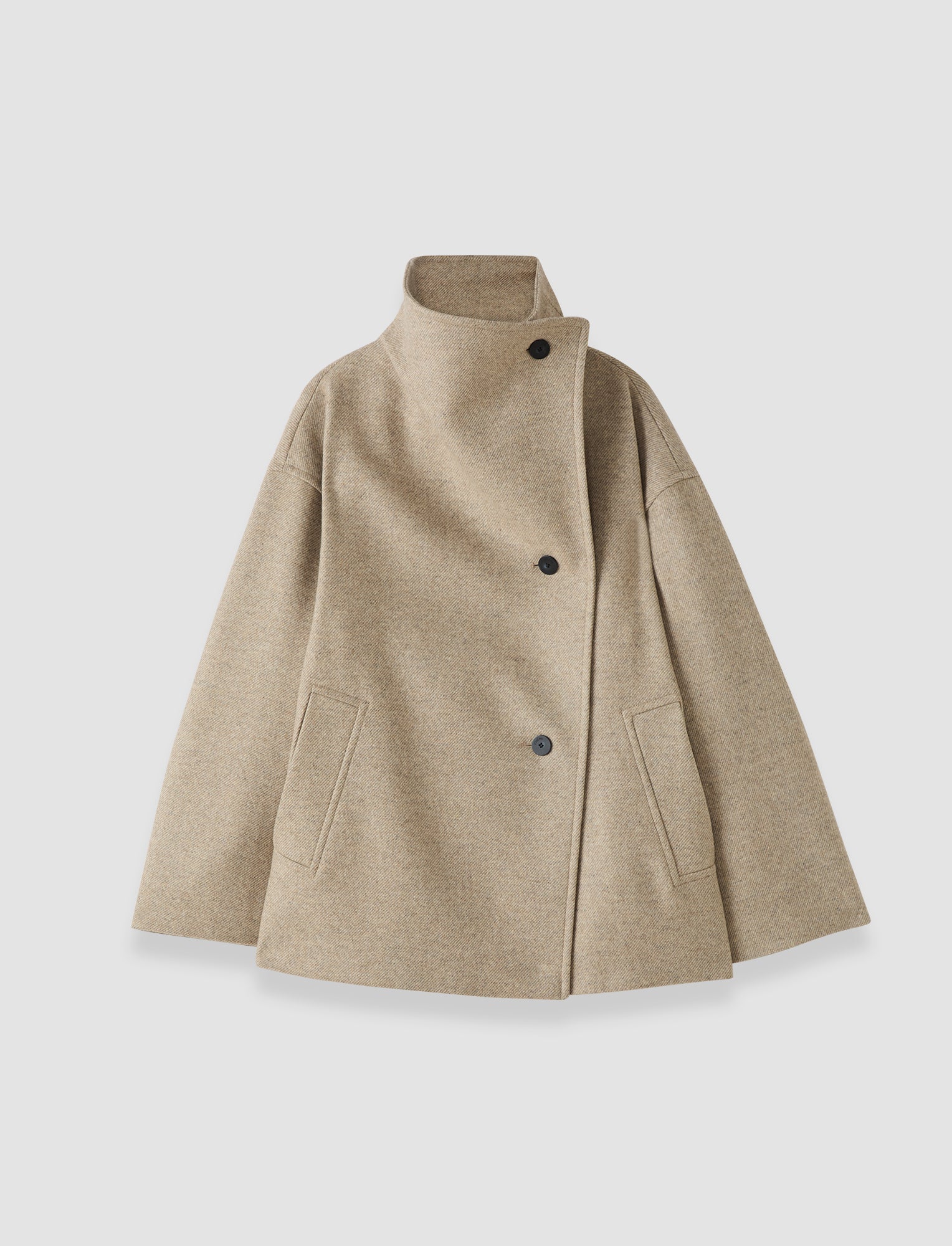 beige-isaia-wool-blend-coat-JOSEPH