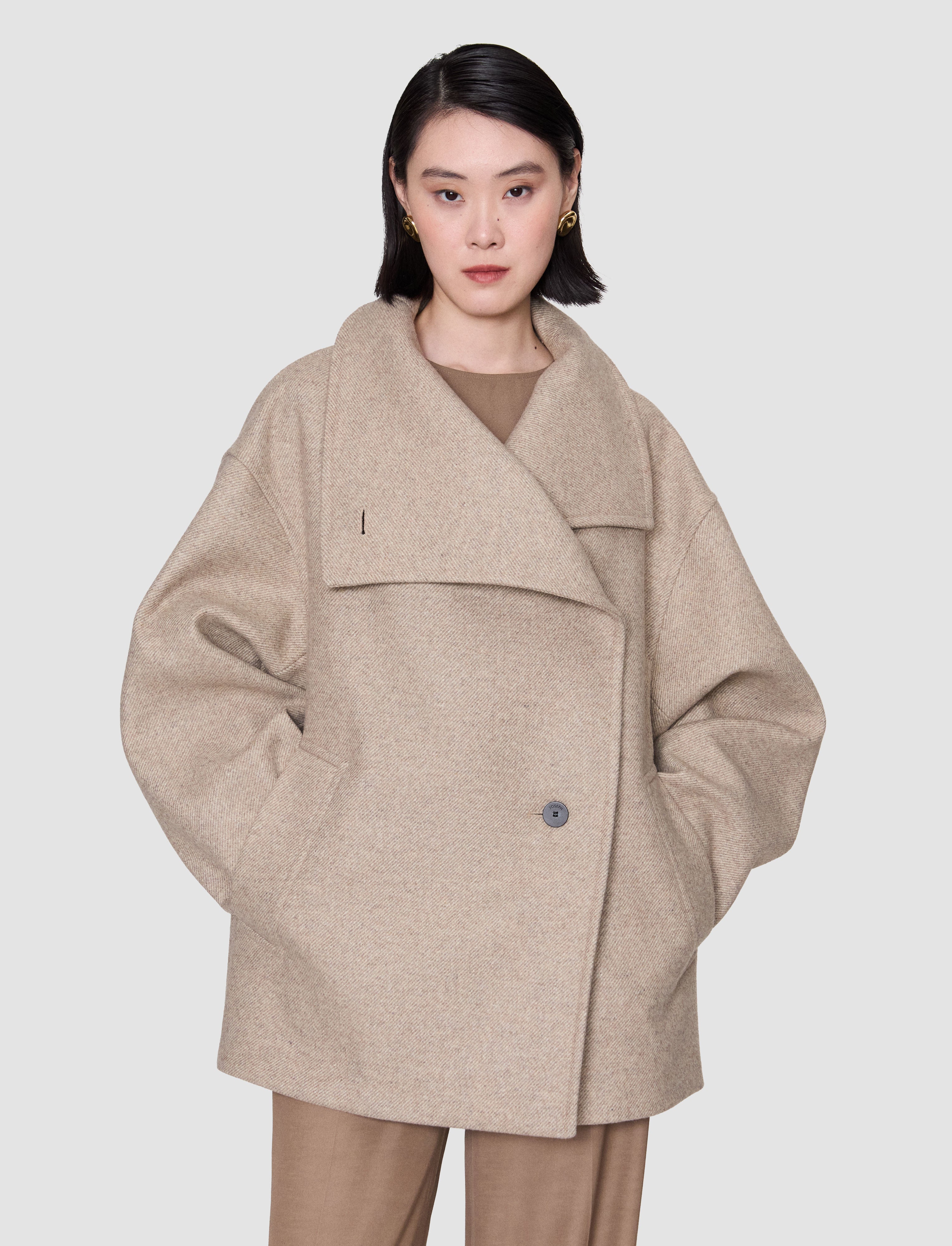 beige-isaia-wool-blend-coat-JOSEPH