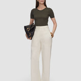 White Jaber Light Cotton Stretch Trousers - Joseph