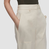 White Jaber Light Cotton Stretch Trousers - Joseph