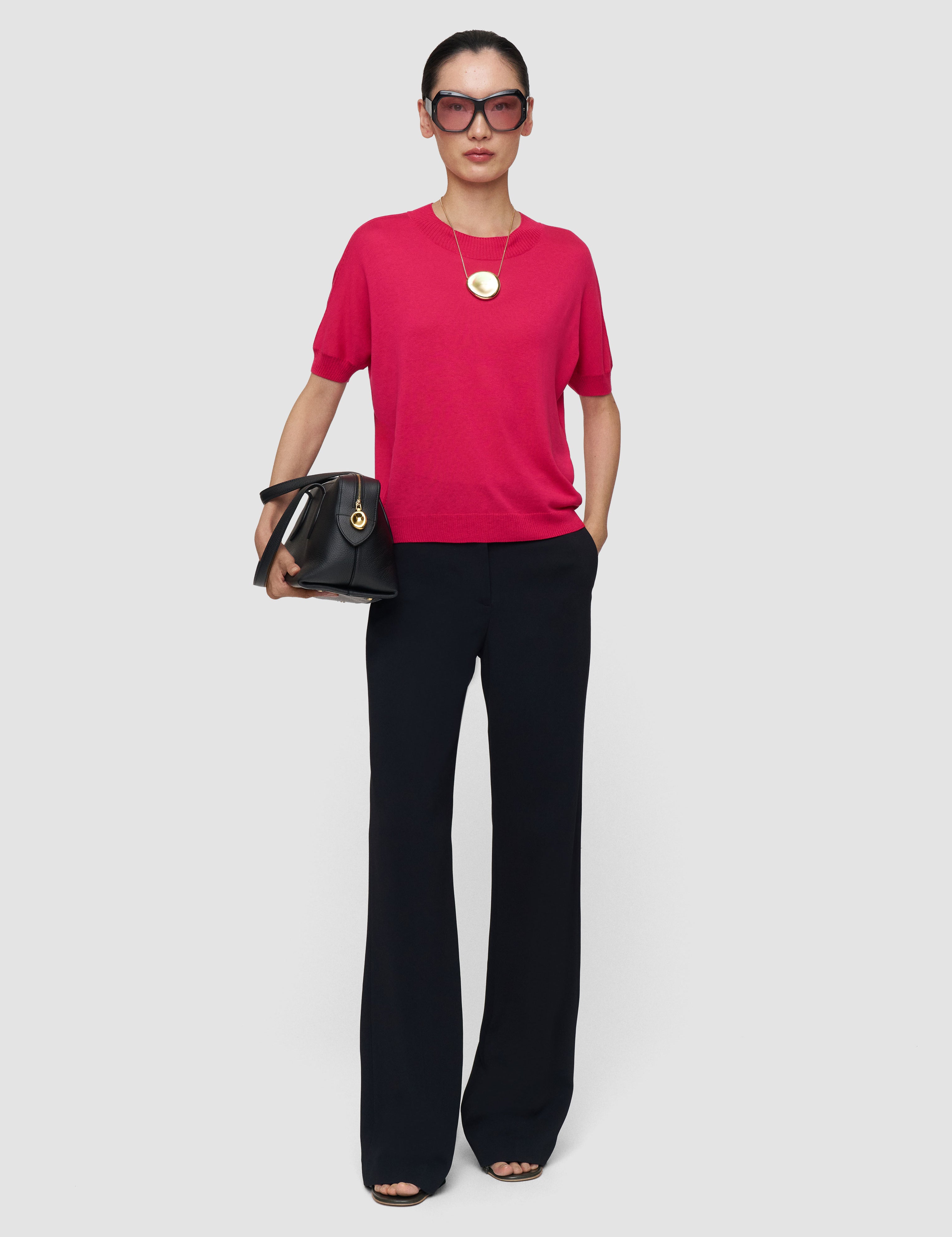 Pink Jana Silk Knit Top - Joseph