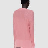 Pink Jardin Silk Cotton Rib Jumper - Joseph