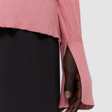 Pink Jardin Silk Cotton Rib Jumper - Joseph