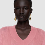 Pink Jardin Silk Cotton Rib Jumper - Joseph