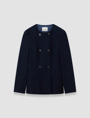 Blue Jerri Textured Wool Jacket - Joseph
