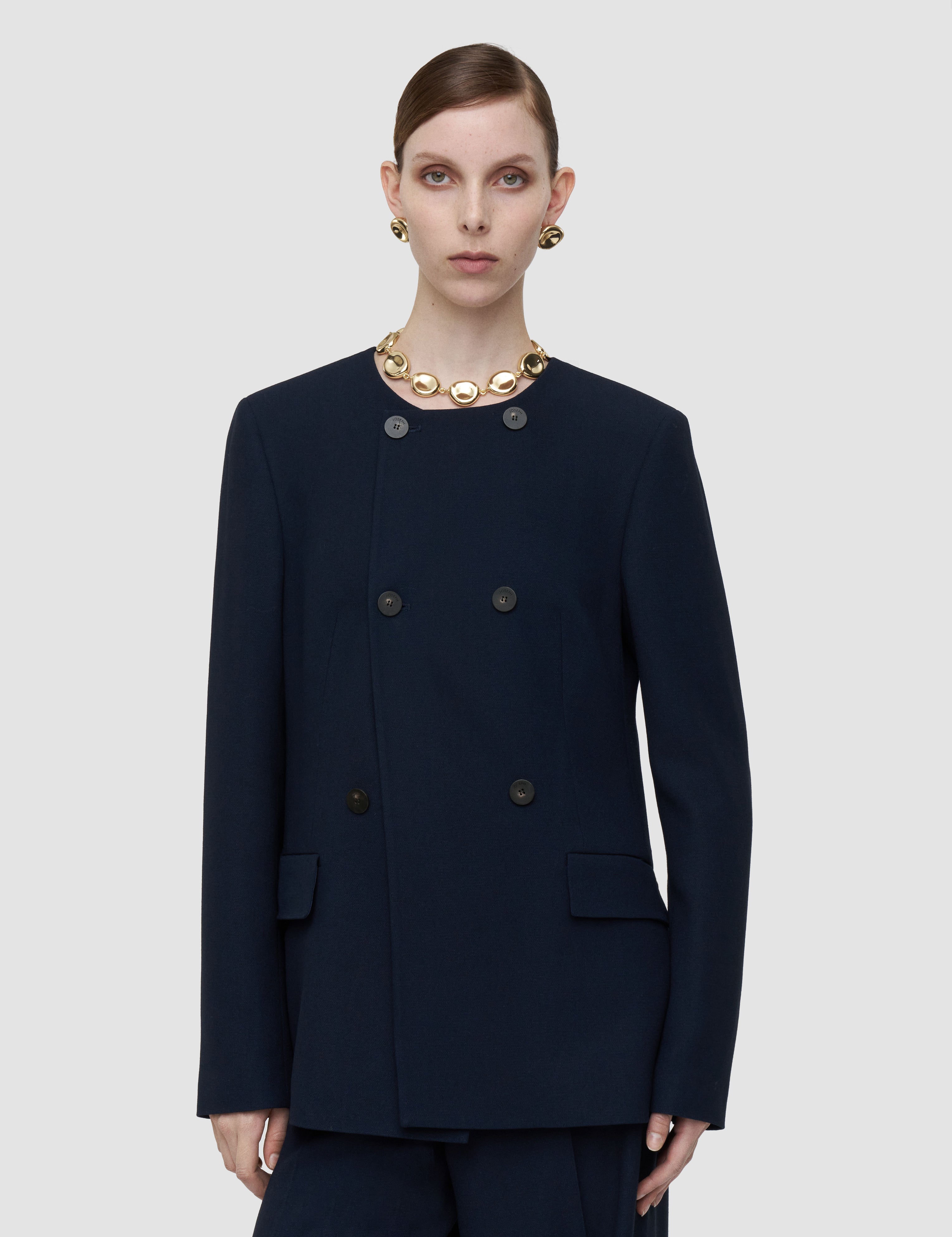 Blue Jerri Textured Wool Jacket - Joseph