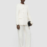 White Jerri Textured Wool Jacket - Joseph
