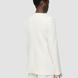 White Jerri Textured Wool Jacket - Joseph