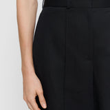 Black Jnane Cotton Linen Trousers - Joseph