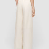 White Jnane Cotton Linen Trousers - Joseph