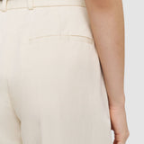 White Jnane Cotton Linen Trousers - Joseph