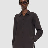 Brown Joe Crepe de Chine Silk Blouse - Joseph