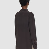 Brown Joe Crepe de Chine Silk Blouse - Joseph