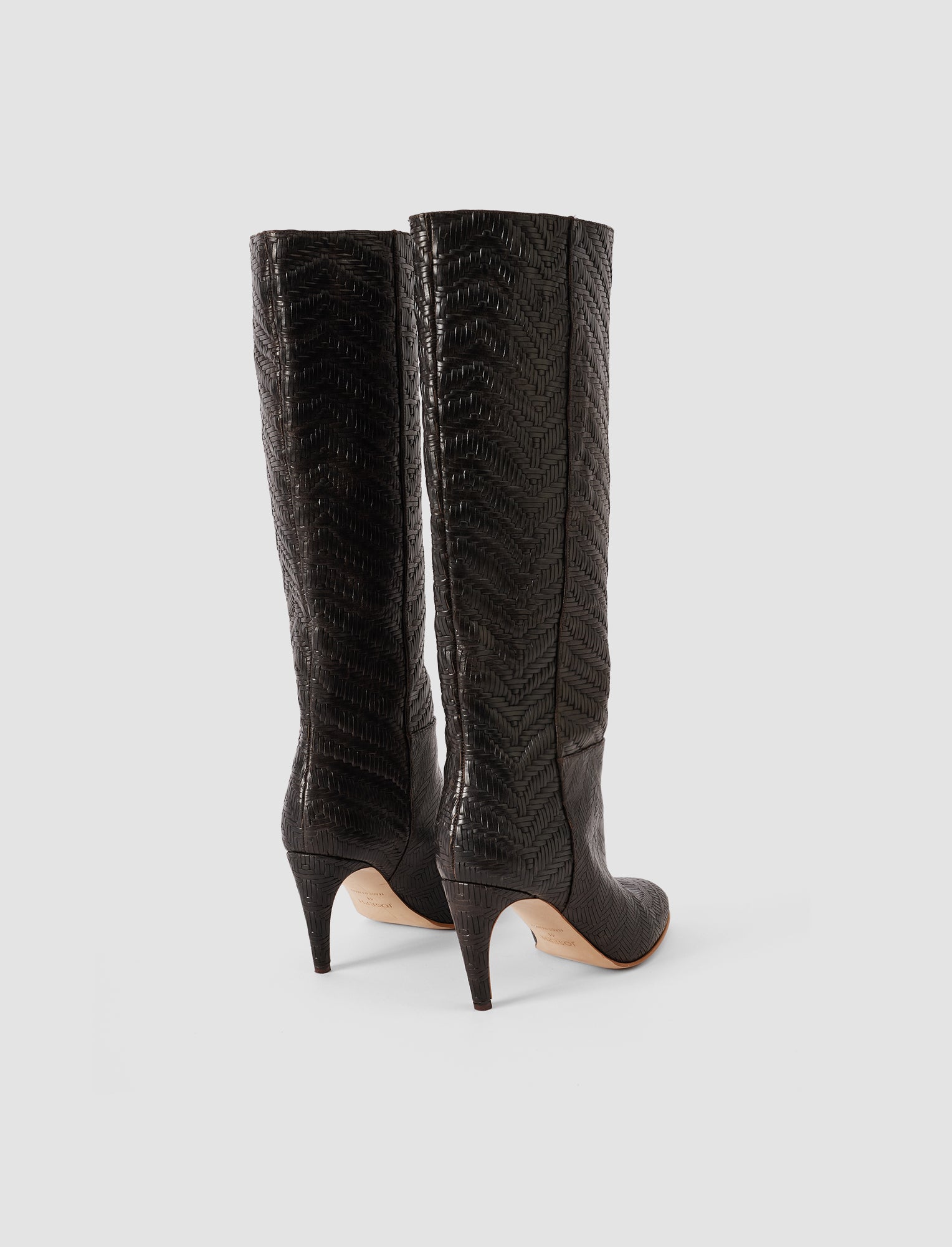 marron-bottes-jolie-en-cuir-tresse-JOSEPH
