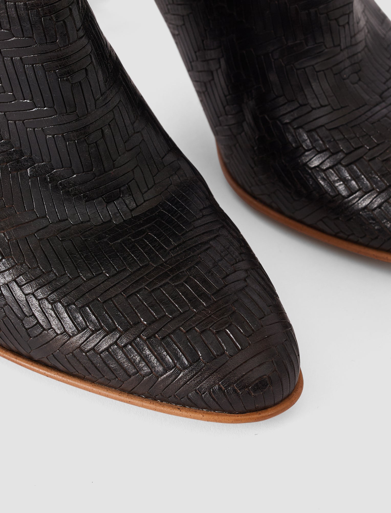 marron-bottes-jolie-en-cuir-tresse-JOSEPH