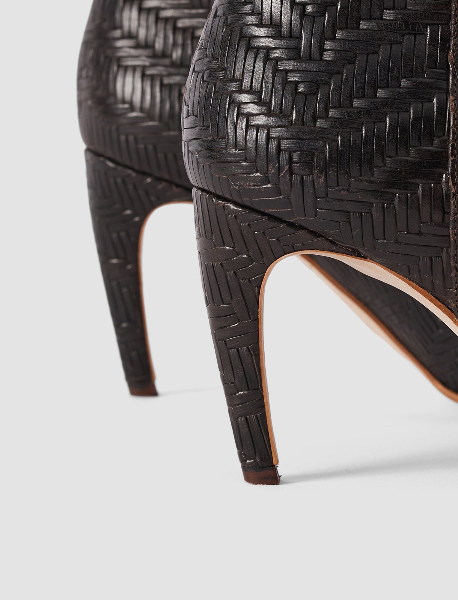 marron-bottes-jolie-en-cuir-tresse-JOSEPH