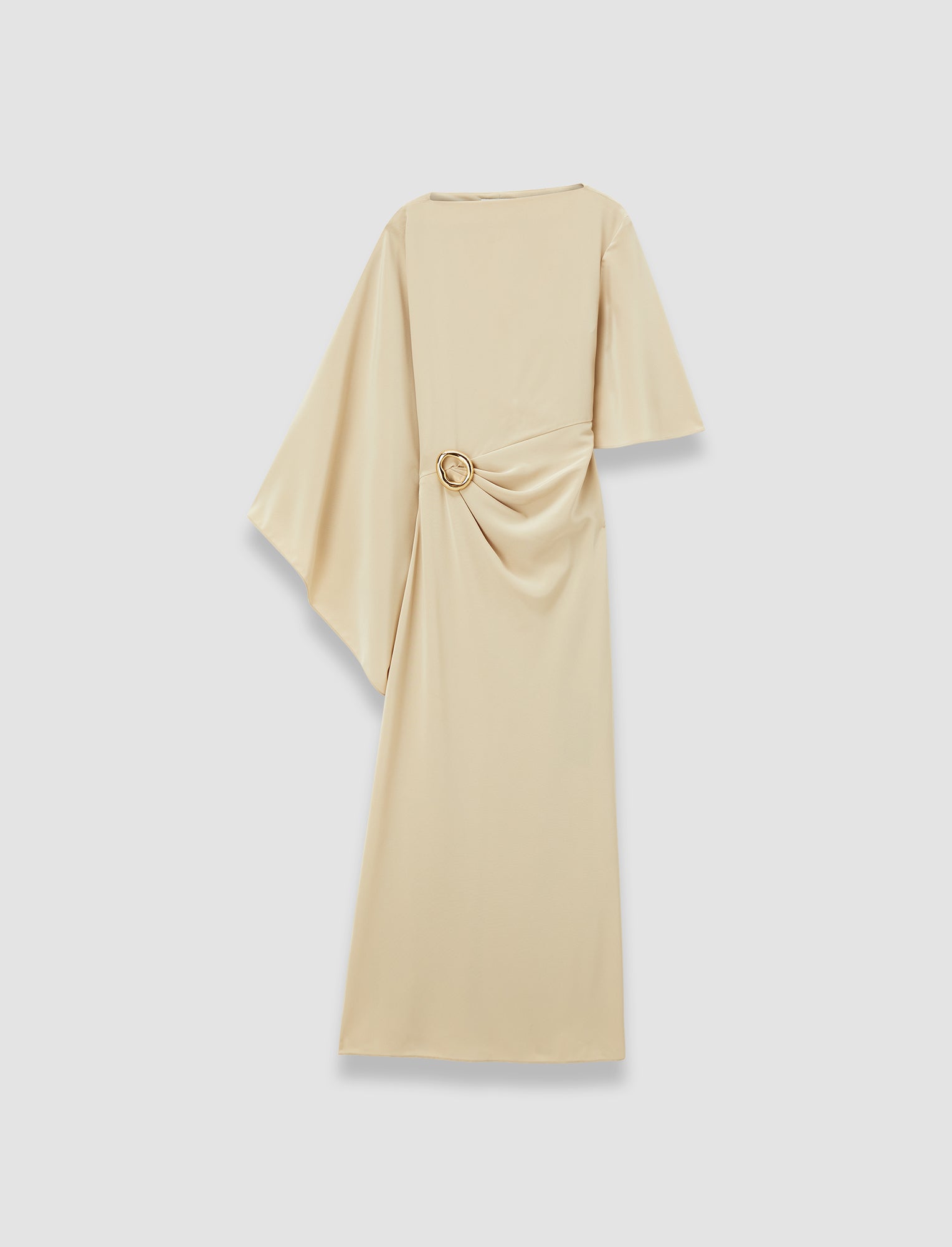 beige-robe-joya-en-satin-twill-JOSEPH