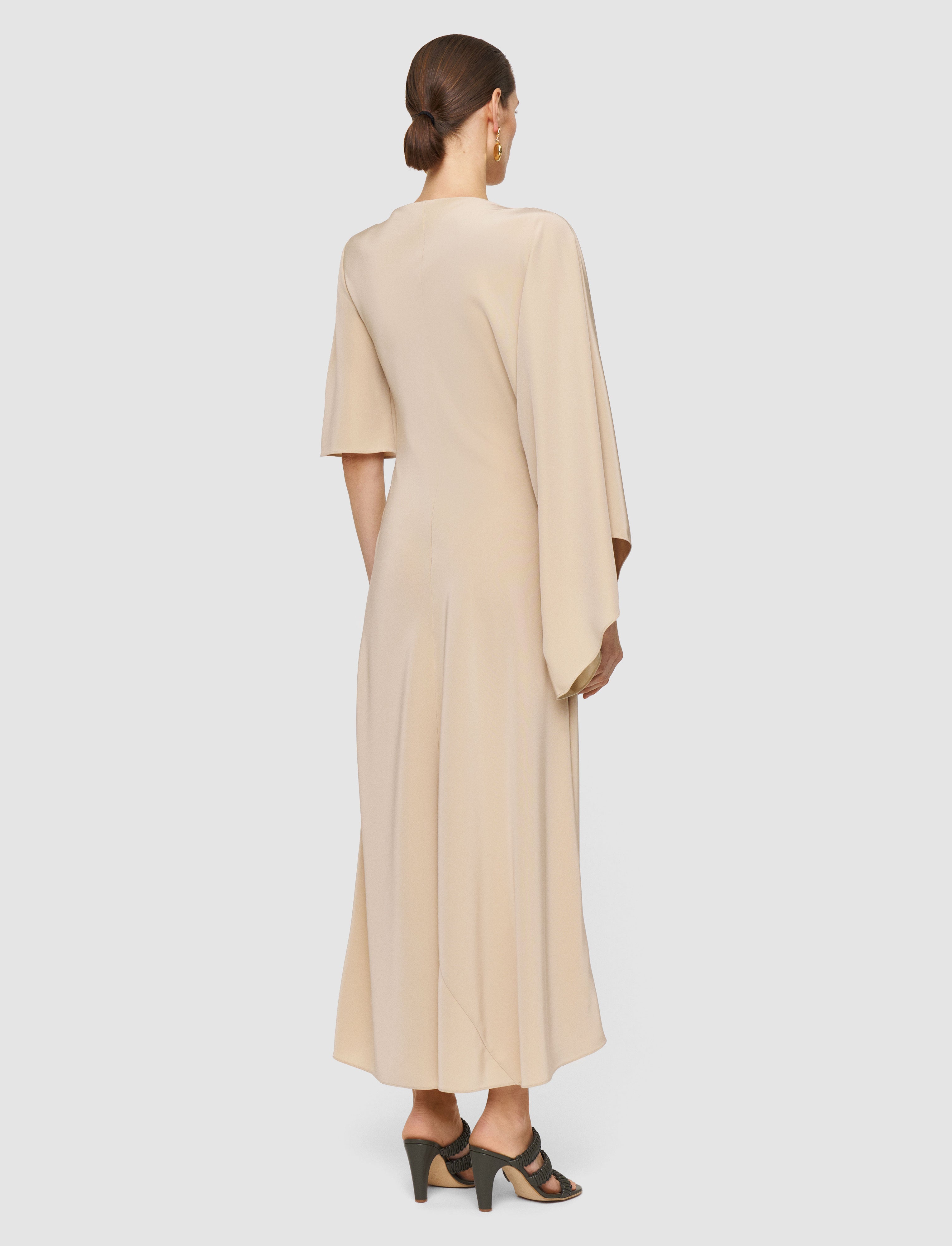 beige-robe-joya-en-satin-twill-JOSEPH