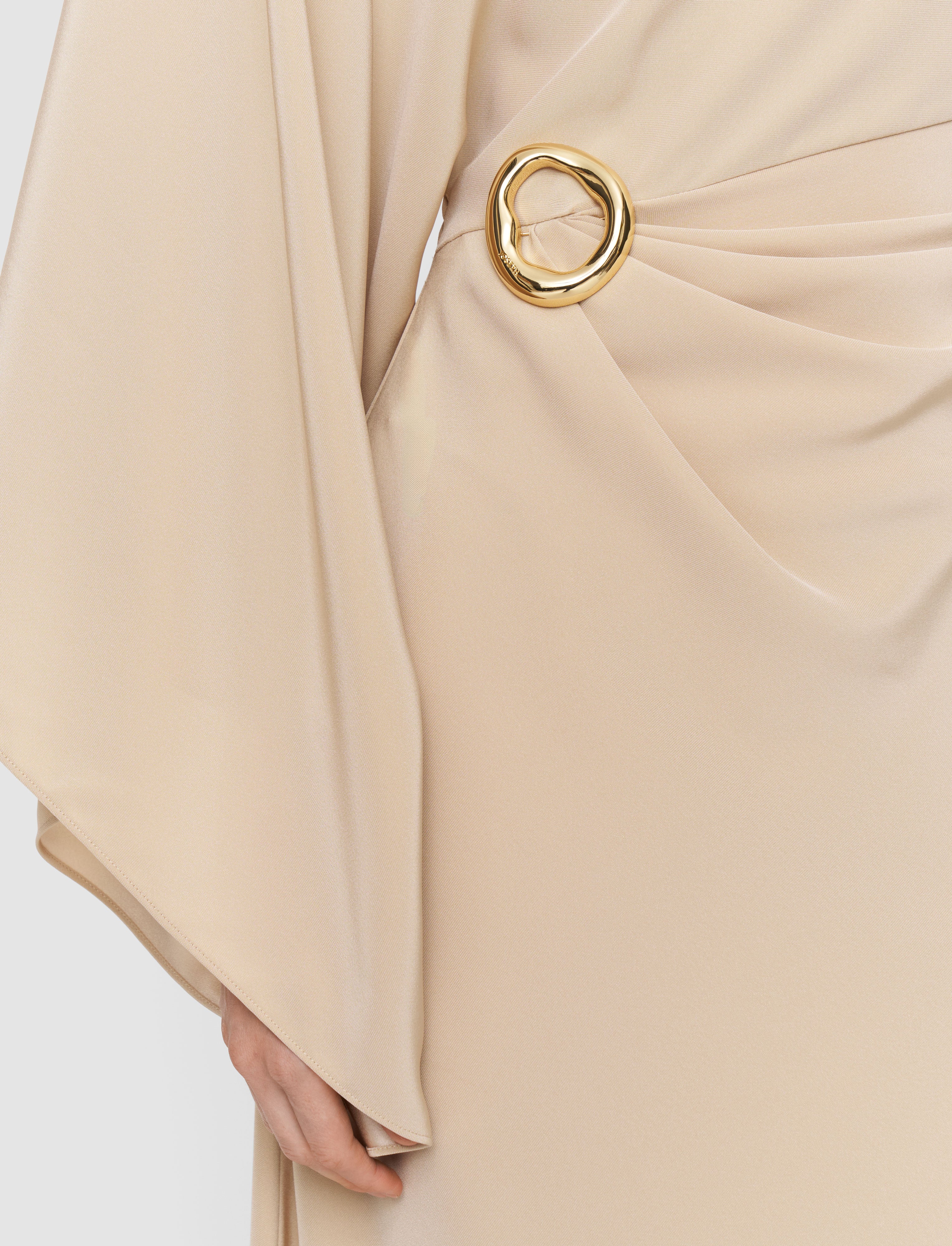 beige-robe-joya-en-satin-twill-JOSEPH