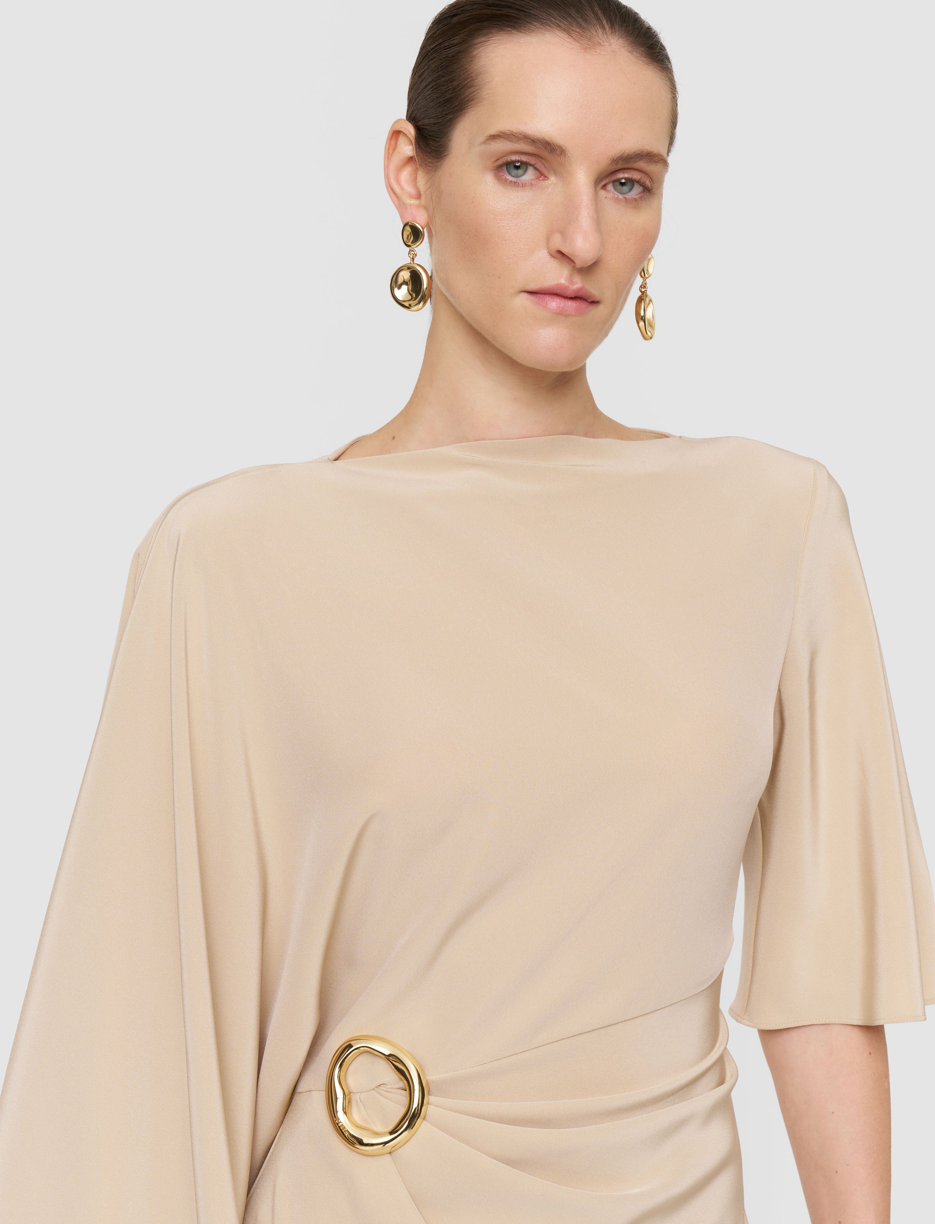beige-robe-joya-en-satin-twill-JOSEPH