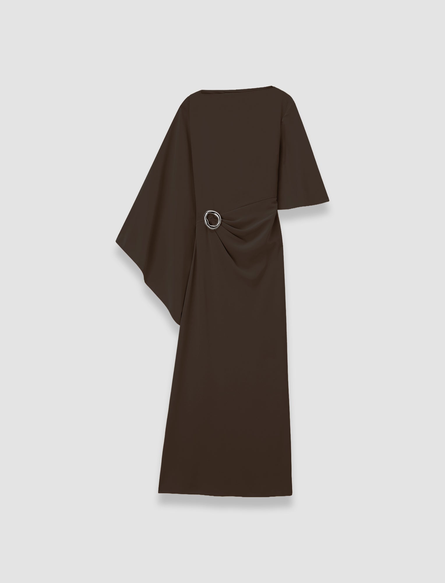 marron-robe-joya-en-satin-twill-JOSEPH