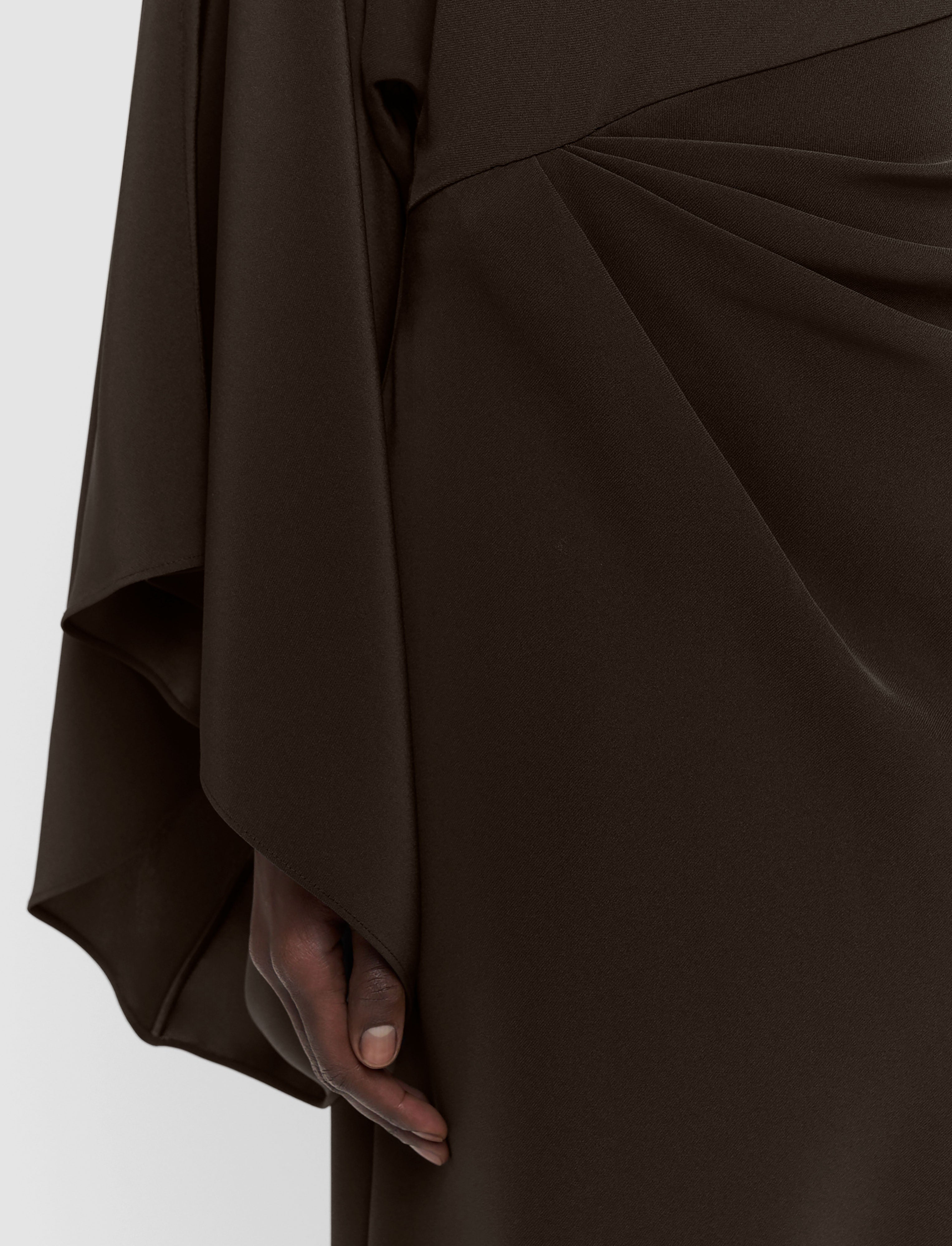 marron-robe-joya-en-satin-twill-JOSEPH