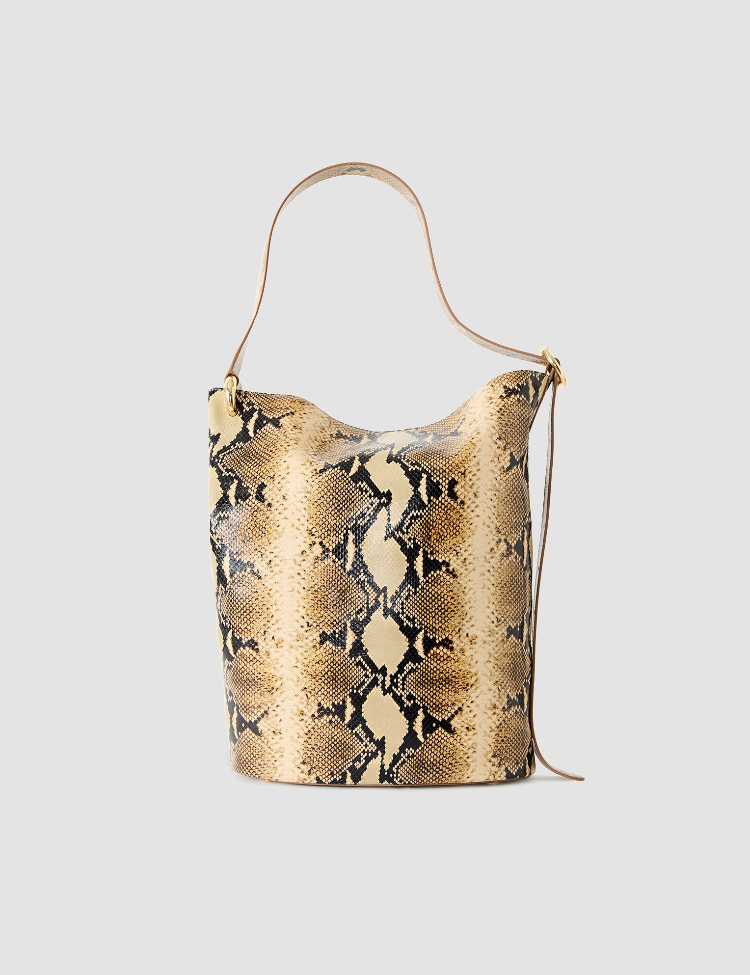 Brown Jumbo Fold Bucket Leather Bag - Joseph