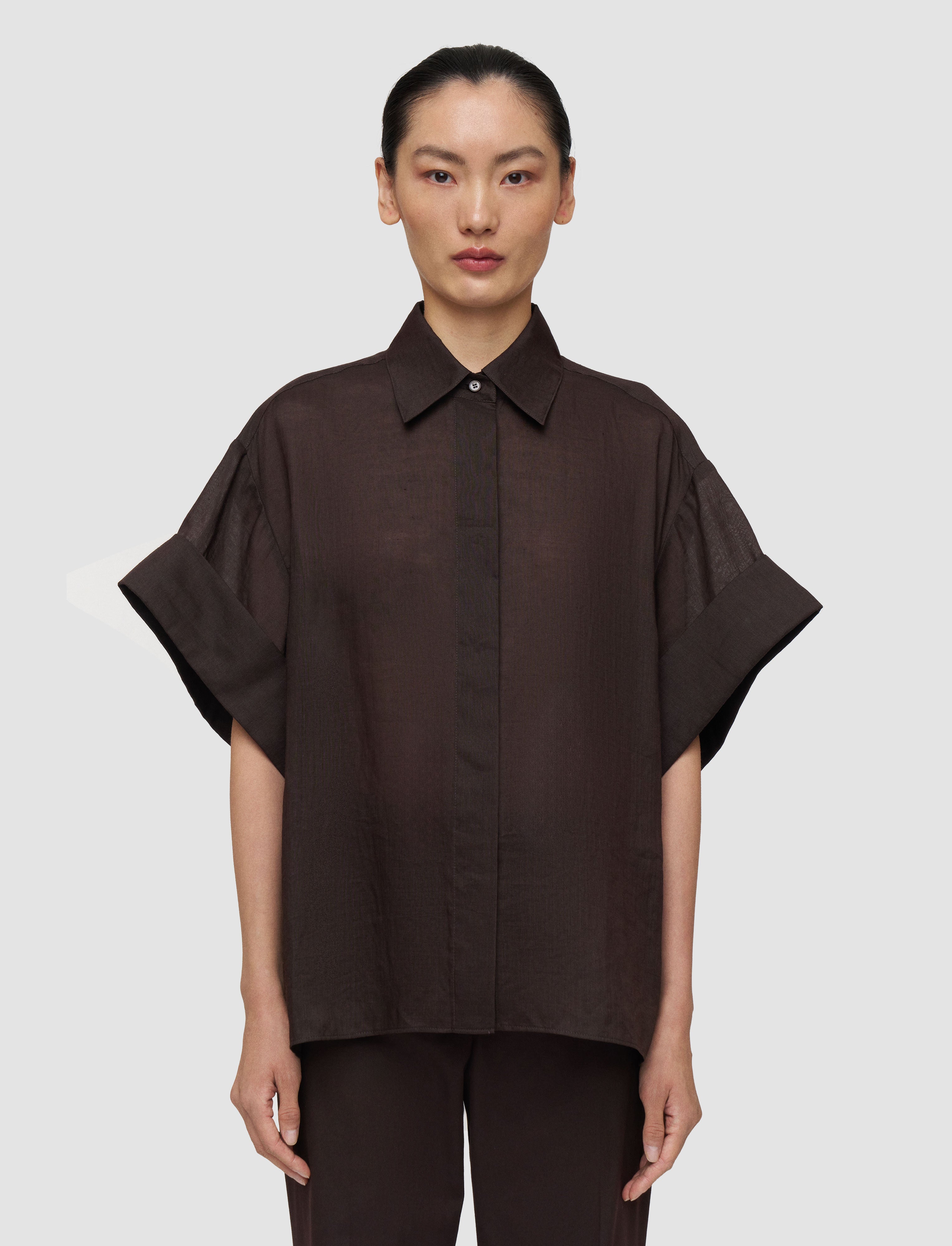brown-justi-ramie-voile-shirt-JOSEPH