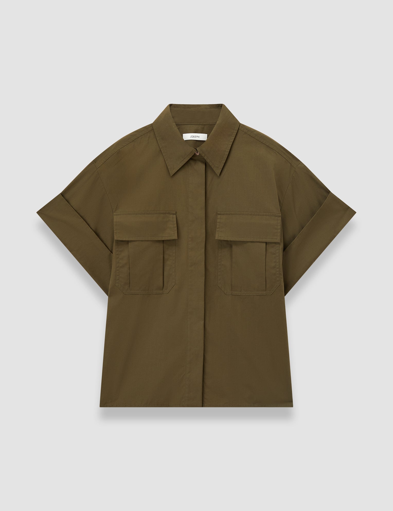 Green Justo Poplin Cotton Shirt - Joseph