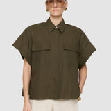 Green Justo Poplin Cotton Shirt - Joseph