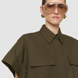 Green Justo Poplin Cotton Shirt - Joseph