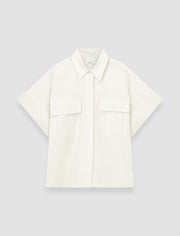 White Justo Poplin Cotton Shirt - Joseph