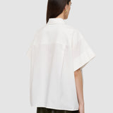White Justo Poplin Cotton Shirt - Joseph