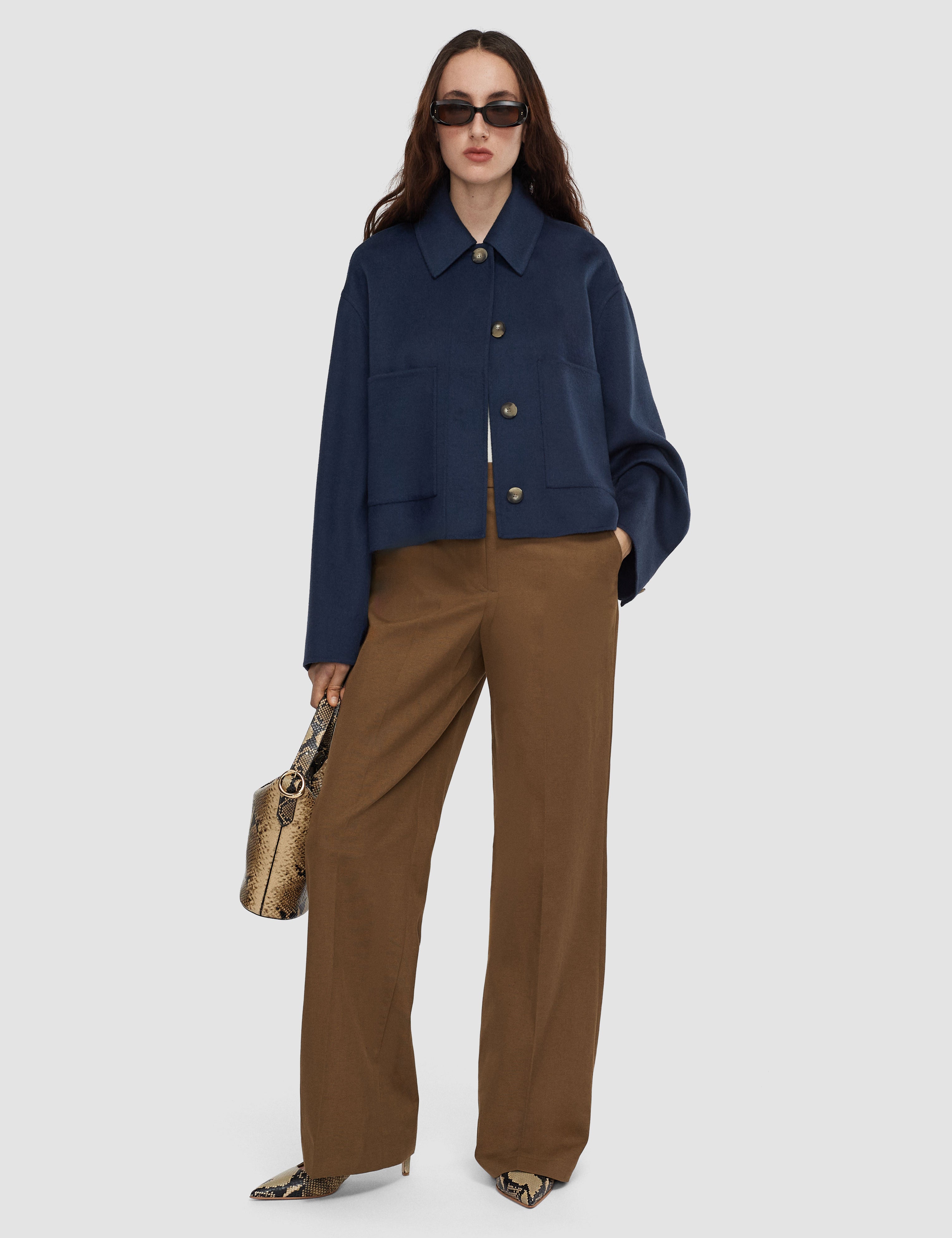 Blue Kalaa Light Double Face Wool Jacket - Joseph