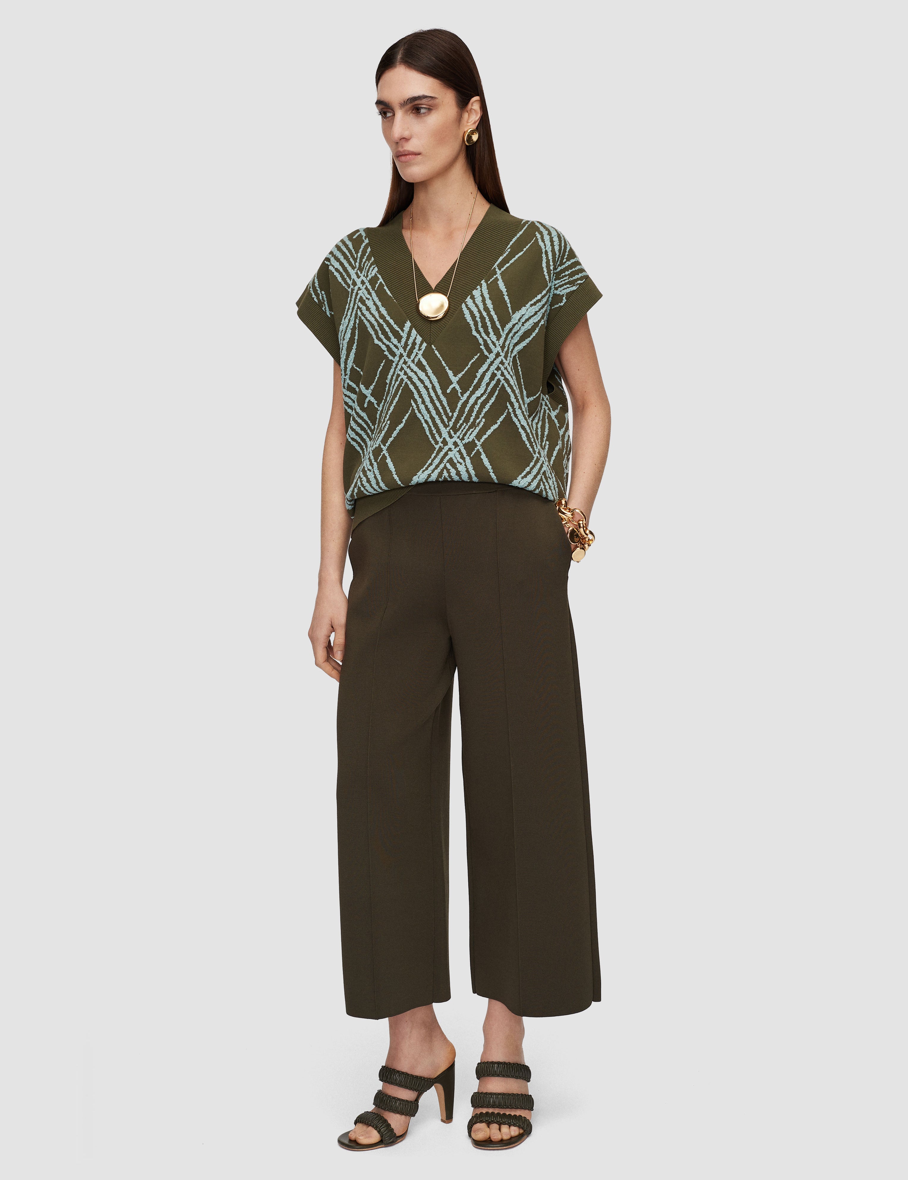 Green Kassi Milano Knit Trousers - Joseph