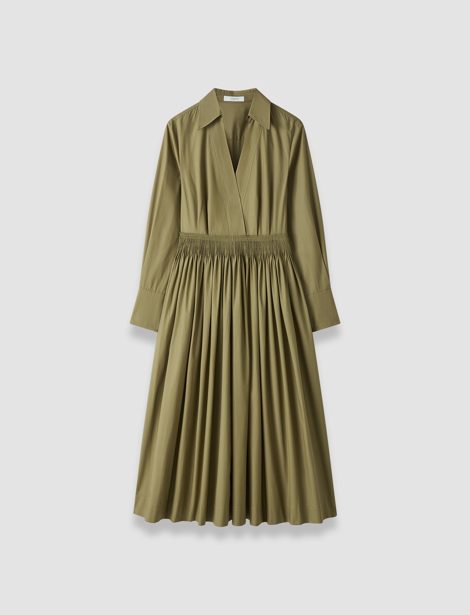 vert-robe-kathe-en-popeline-de-coton-JOSEPH