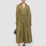 Green Kathe Cotton Poplin Dress - Joseph