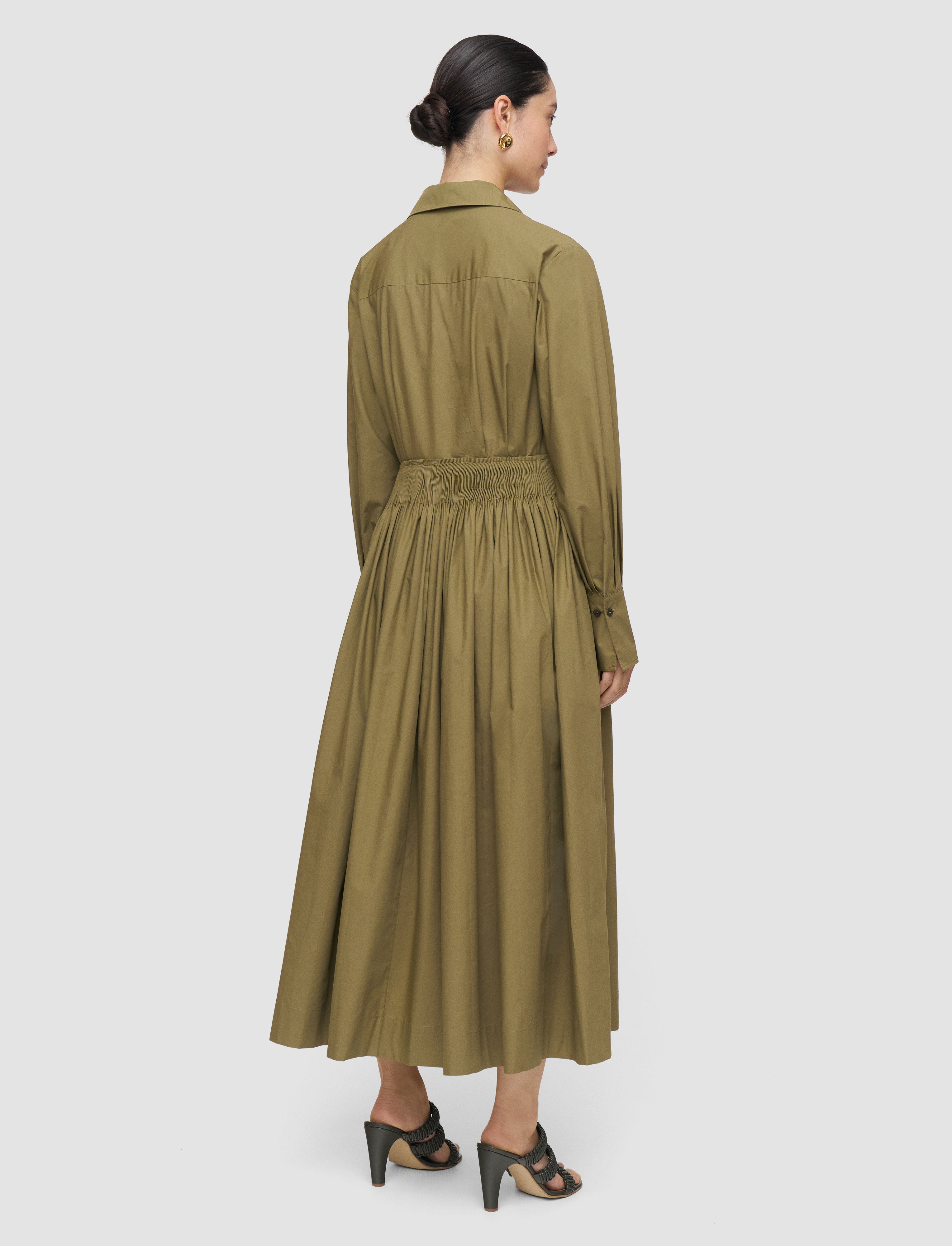 vert-robe-kathe-en-popeline-de-coton-JOSEPH