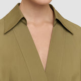 Green Kathe Cotton Poplin Dress - Joseph