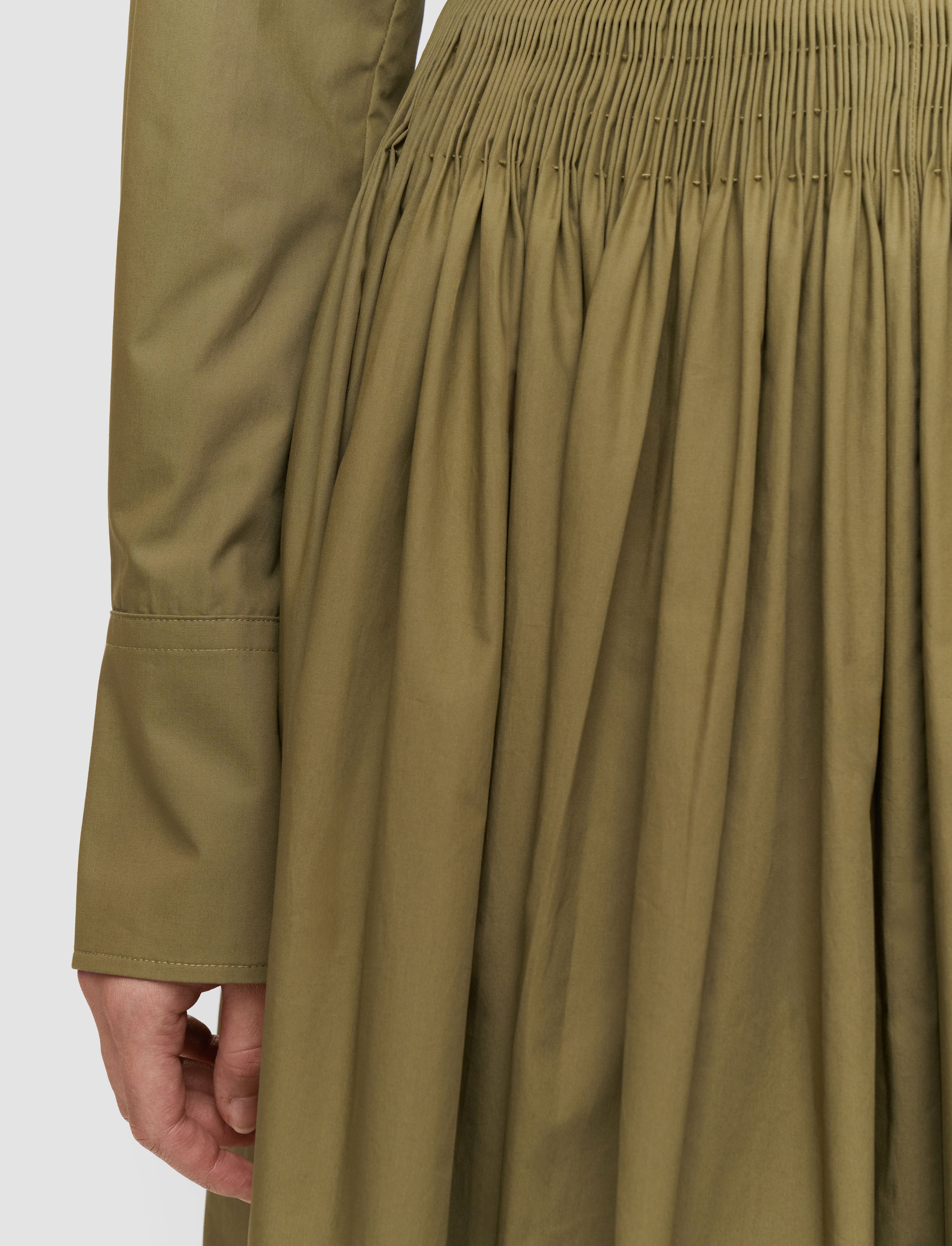 vert-robe-kathe-en-popeline-de-coton-JOSEPH