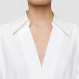 White Kathe Cotton Poplin Dress - Joseph