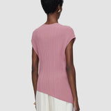 Pink Kenit Knit Plissé Top - Joseph